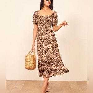 Reformation Leopard Midi Dress